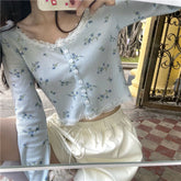 Sweet Floral Pattern Lace Cardigan